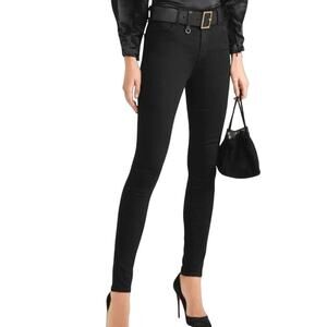 J Brand Maria High-Rise Skinny Jeans In Hewson Black Comfort Stretch Size 26